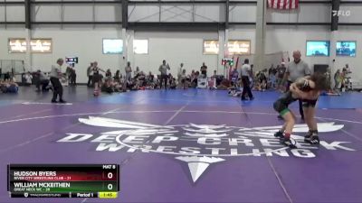 90 lbs Placement (4 Team) - Hudson Byers, RIVER CITY WRESTLING CLUB vs William McKeithen, GREAT NECK WC