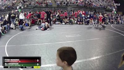 95 lbs Quarterfinals (8 Team) - Fynn Reinerio, Kansas Copperhead vs Eli Anderson, South Dakota Lightning