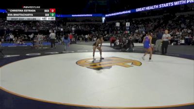 100 lbs Quarterfinal - Christina Estrada, Buchanan (CS) vs Eva Bhattacharya, Saint Francis (CC)