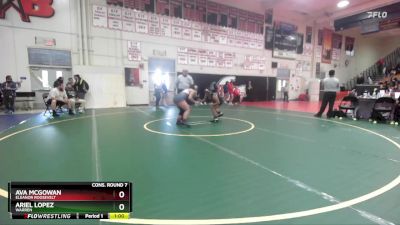140 lbs Cons. Round 7 - Ariel Lopez, Warren vs Ava McGowan, Eleanor Roosevelt