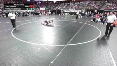 Girls 145 lbs Semifinal - Katelyn Nosbisch, Black River Falls-Girls vs Layla Risler, Mondovi/Eleva-Strum-Girls