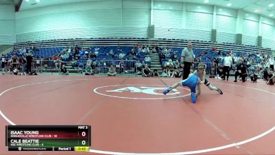 95 lbs Round 2 (6 Team) - Isaac Young, Noblesville Wrestling Club vs Cale Beattie, HSE Wrestling Club