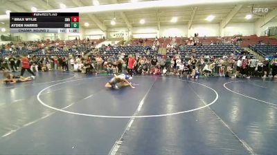 117 lbs Champ. Round 2 - Ayden Harris, Stallions Wrestling Club vs Brax Wylie, Sanderson Wrestling Academy