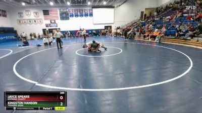 285 lbs Quarterfinal - Jayce Spears, Natrona County vs Kingston Hanson, Thunder Basin