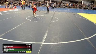 85 lbs Cons. Round 3 - Israel Reyes, Madelia vs Noah Duflo, Pierz