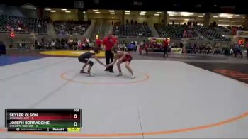 106 lbs Round 2 (4 Team) - Joseph Borraggine, 6A North Medford vs Skyler Olson, 6A Oregon City