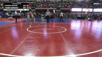102 lbs Champ. Round 2 - Kaiden Livergood, Rustler Wrestling vs Kayeiko Villaluz, Wolf Point Wrestling Club