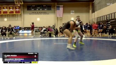170 lbs Champ. Round 1 - Clara Massa, Life vs Savannah Bramhall, University Of Mount Olive