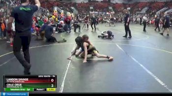 78 lbs Cons. Round 5 - Landon Savage, U.P. Elite Wrestling vs Cruz Orue, Edwardsburg WC