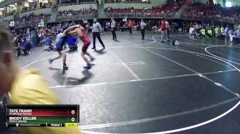 130 lbs Champ. Round 2 - Tate Frahm, Plainview Pirates vs Brody Keller, Ponca Spears