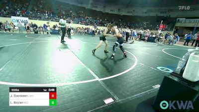 100 lbs Round Of 16 - Jaxon Doonkeen, Little Axe Takedown Club vs Liam Boylan, Norman Grappling Club