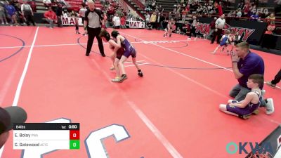 64 lbs Semifinal - Everett Bolay, Perry Wrestling Academy vs Cason Gatewood, ArkCity Takedown