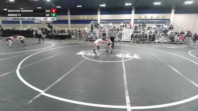 78 lbs Consi Of 8 #2 - Braxten Serrano, Stout Wr Ac vs Renzhi Yi, Bay Area Dragons WC