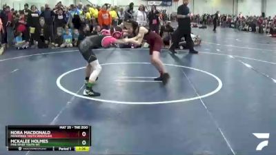 76 lbs Cons. Round 2 - Nora MacDonald, Menominee Youth Wrestling vs McKalee Holmes, Pine River Youth WC