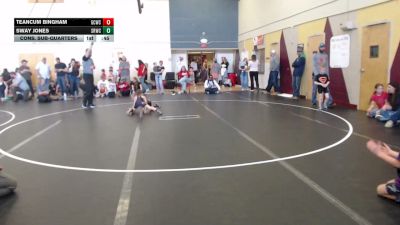 49 lbs Cons. Sub-quarters - Teancum Bingham, Gooding Cobra Wrestling Club vs Sway Jones, Snake River Wrestling Club