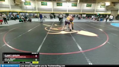 285 lbs Round 3 - Clancy Adolph, Harding County Youth Wrestling vs Kyle Pratt, Little Wound