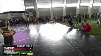 75 lbs Cons. Round 1 - Jaxen Hiner, Evanston Elite Wrestling vs Kyle Durfey, Westlake
