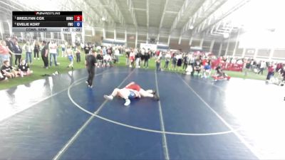 190 lbs Cons. Semi - Brezlynn Cox, Bear River Wrestling Club vs Evelie Kort, Fremont Wrestling Club