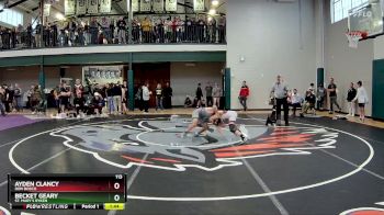 113 lbs Champ. Round 2 - Ayden Clancy, Don Bosco vs Becket Geary, St. Mary`s Ryken