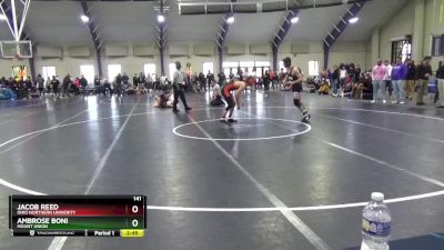 141 lbs Champ. Round 2 - Jacob Reed, Ohio Northern Univerity vs Ambrose Boni, Mount Union