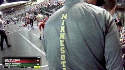 130 lbs Round 4 (6 Team) - Brody Thorson, Minnesota Maroon vs Colton Moore, Nebraska Red