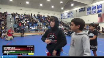 70 lbs Semifinal - Nicholas Paz, Fortitude vs Jaycob Wiese, Hemet Youth Wrestling Club