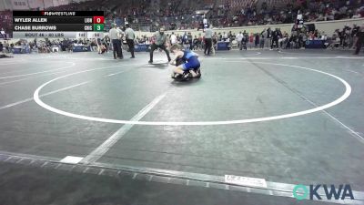 80 lbs Semifinal - Wyler Allen, Lions Wrestling Academy vs Chase Burrows, Chickasha Wrestling