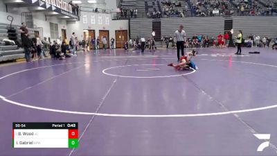 50-54 lbs Cons. Round 2 - Blake Wood, Jay County vs Isaac Gabriel, Bulldog Premier Wrestling