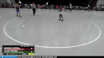 144 lbs Champ. Round 3 - Deakin Trotzer, D.C. Everest Treetoppers Wrestling Club vs Leandre Campbell, Lake Gibson High School Wrestling