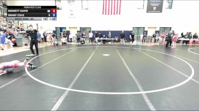 82 lbs Champ. Round 2 - Bennett Davis, MN vs Grant Cole, IL