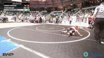43 lbs Consi Of 8 #2 - Jensen Caughlin, Cleveland Takedown vs Kyson Miller, Wagoner Takedown Club