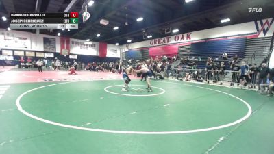 138 lbs Cons. Round 2 - Joseph Enriquez, El Toro vs Brangli Carrillo, Citrus Hill