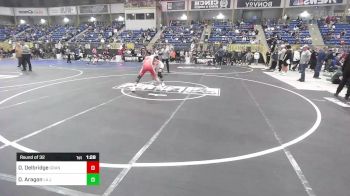 126 lbs Round Of 32 - Donavon Delbridge, Grandview Wolves vs Deacon Aragon, La Junta