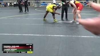 215 lbs Quarterfinal - Maxwell Garland, Calvert Hall College vs Camren Wright, St. Frances Academy