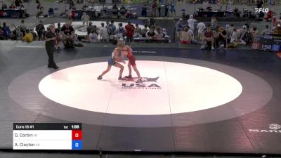 120 lbs Cons 16 #1 - Dale Corbin, Wisconsin vs Asher Clayton, Alaska