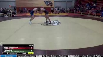 184 lbs Cons. Round 2 - Joseph Pasquesi, Cornell College vs Drew Fox, North Iowa Area Community College