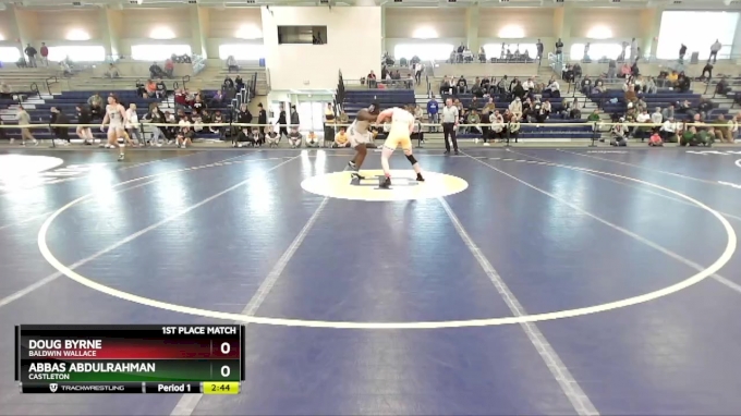 285 lbs 1st Place Match - Doug Byrne, Baldwin Wallace vs Abbas ...