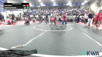 84 lbs Quarterfinal - Jake Potts, Wagoner Takedown Club vs Jamison Howard, Caney Valley Wrestling
