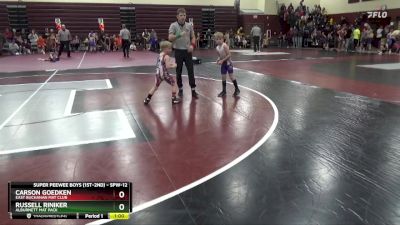 SPW-12 lbs Cons. Round 1 - Carson Goedken, East Buchanan Mat Club vs Russell Riniker, Alburnett Mat Pack