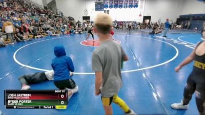 90 lbs Cons. Round 1 - Ryder Porter, Carey Jr High vs Josh Jastrem, Sage Valley Jr High