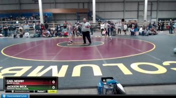 100 lbs Cons. Round 7 - Jackson Beck, Meridian Middle School vs Cael Newby, Grace Jr High