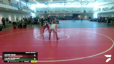 285 lbs Champ. Round 1 - Caleb Burkhart, Wilkes University vs Jacob Feese, King`s College (Pennsylvania)