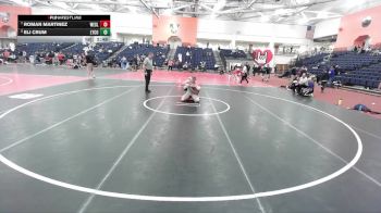 184 lbs Quarterfinal - Roman Martinez, Wesleyan (CT) vs Eli Crum, Lycoming