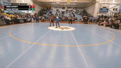 285 lbs 1st Place Match - Greg Lockett, Milford Senior vs Jahlil Settles, St Georges Tech HS