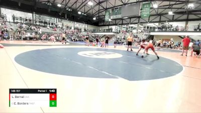 148-157 lbs Cons. Round 3 - Christopher Borders, Herrin Tigers WC vs Lucas Bernal, Unattached