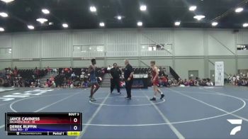 126 lbs Quarterfinals (8 Team) - Jayce Caviness, Oklahoma Blue vs Derek Ruffin, Texas Red