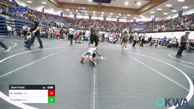 40 lbs Semifinal - Hatcher Jones, Lions Wrestling Academy vs Zayden Lewis, Team Nomad