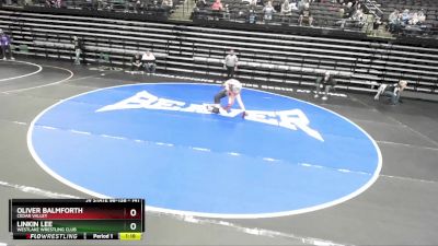 141 lbs Cons. Round 10 - Linkin Lee, Westlake Wrestling Club vs Oliver Balmforth, Cedar Valley