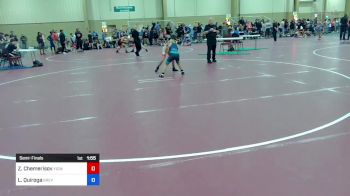 82 lbs Semifinal - Zachary Chemerisov, Youth Impact Center Wrestling Club vs Logan Quiroga, Brevard FCA