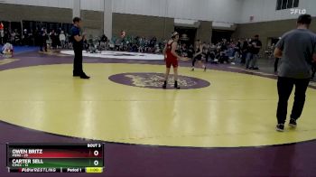 84 lbs Placement (4 Team) - Carter Sell, F/MCC vs Owen Britz, Pierz